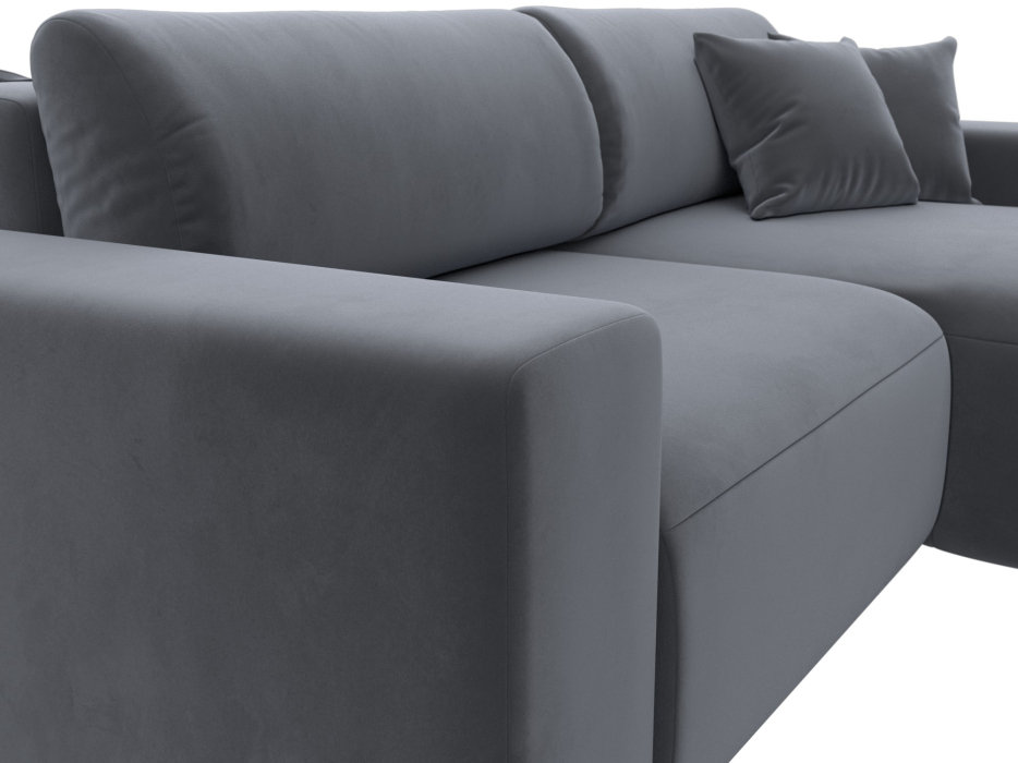 Диваны угловые в гостиную, Диван угловой Лига-036 Классик правый угол, велюр