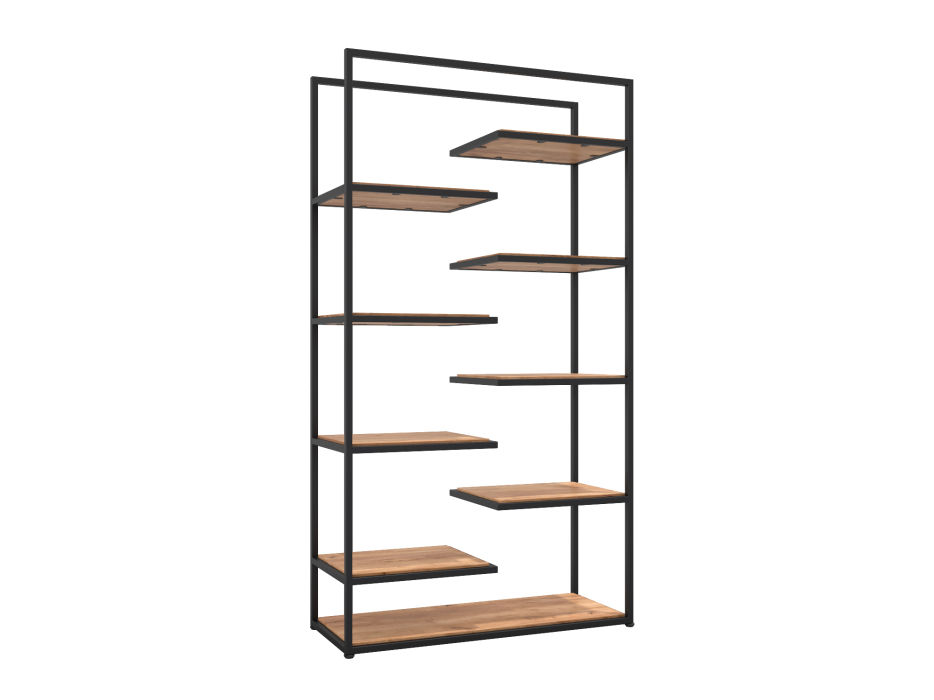 Открытые, Стеллаж Айсберг Лофт Видар Черный