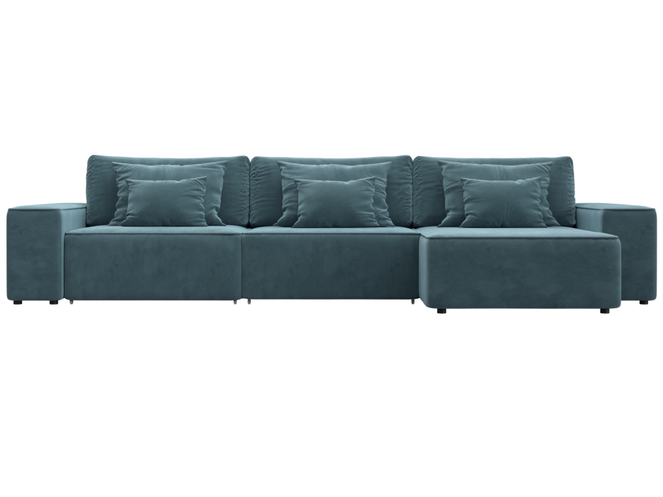 Диваны угловые в гостиную, Диван угловой Лига-074 угол универсальный, велюр SEVEN