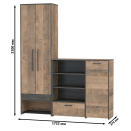 Шкаф для одежды в прихожую и большой комод Трувор