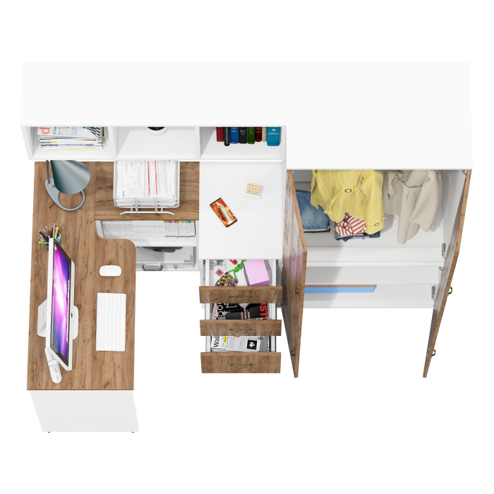 Домашние кабинеты, Мебель в кабинет домашний Лидер-8 компоновка № 31