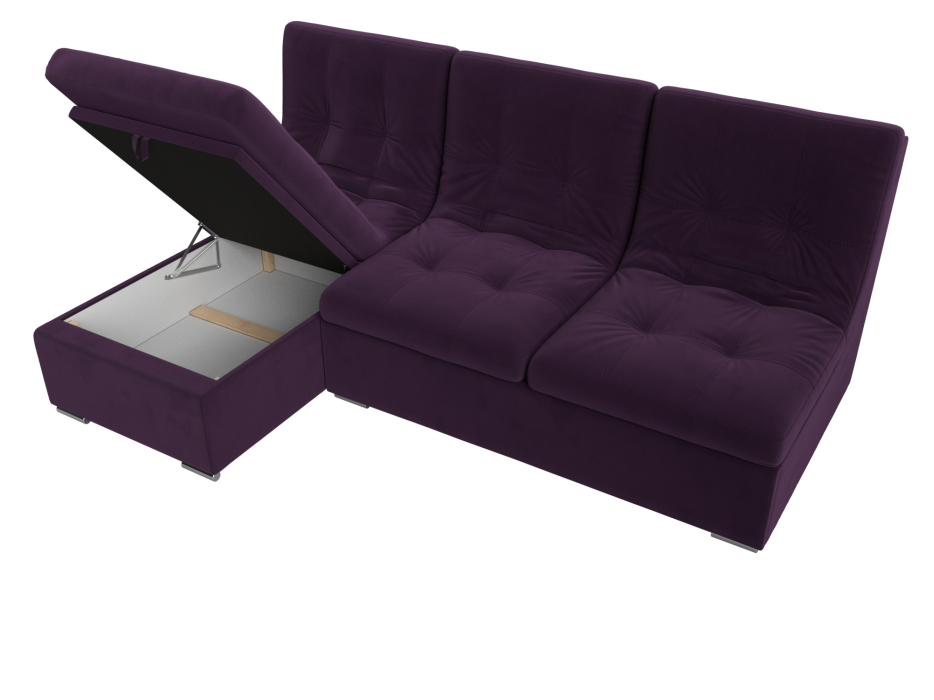 Диваны угловые в гостиную, Угловой диван Релакс угол правый, велюр
