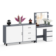 Туалетные столики, Столик косметический с подсветкой Сура и тумба-комод 122-1504