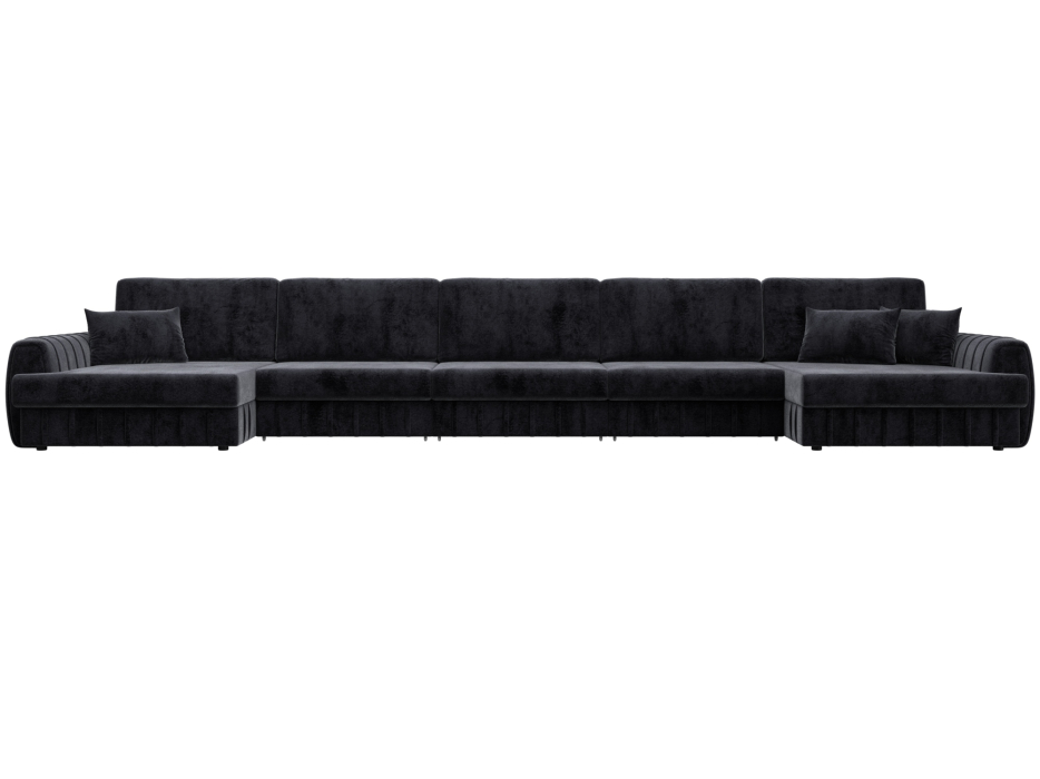 Диваны угловые в гостиную, Диван П-образный Лига-057 НПБ МегаЛонг, велюр TOWER