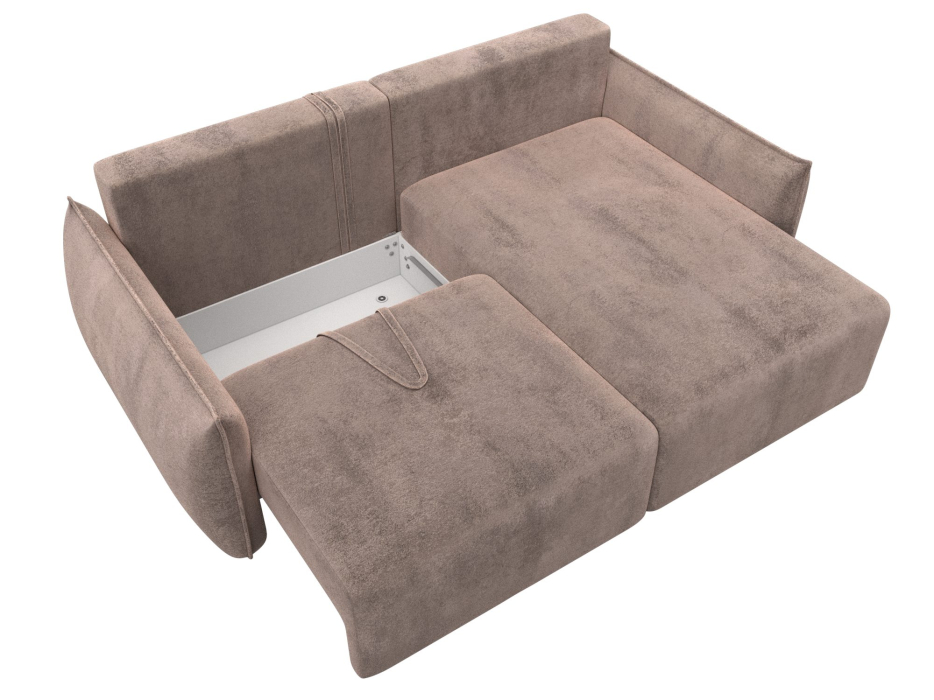 Диваны угловые в гостиную, Диван угловой Лига-051 НПБ угол универсальный, велюр TOWER