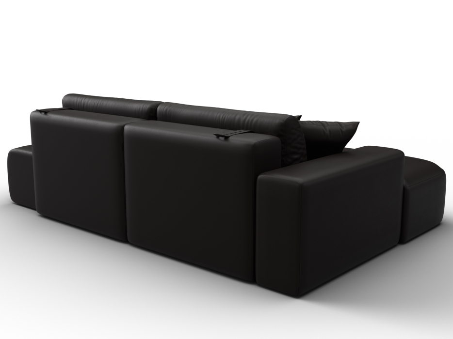 Диваны угловые в гостиную, Диван угловой Лига-036 НПБ Модерн левый угол, экокожа GRIFON