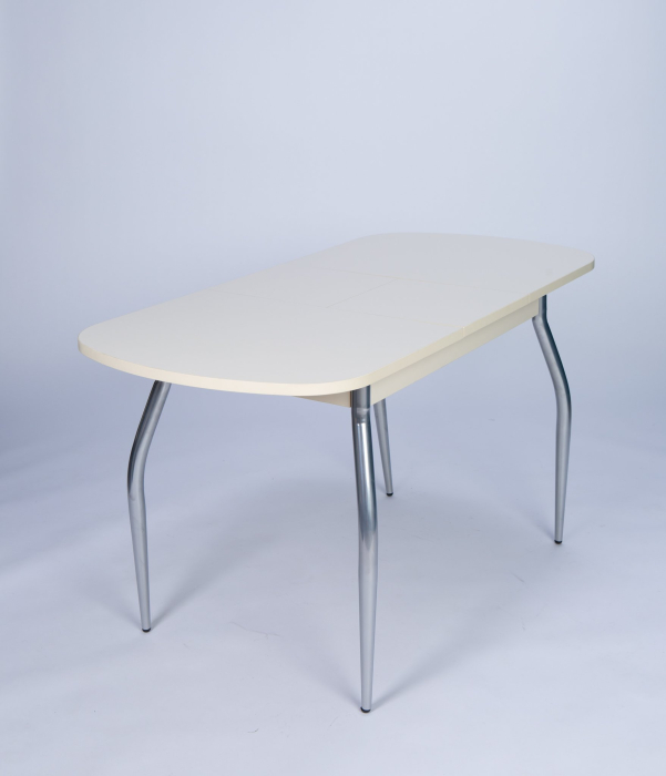 Обеденные столы, Стол обеденный раздвижной Лидер Белый глянец