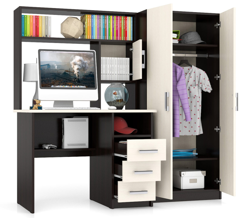 Прямые компьютерные столы, Стол компьютерный со шкафом СК-9