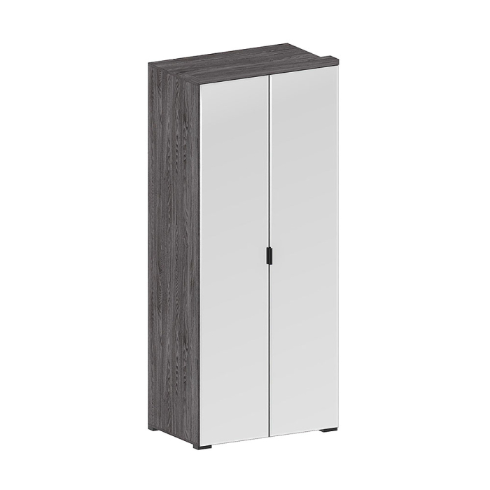 Для одежды, Шкаф Шаде ШК-2904, черный ясень, санторини белый