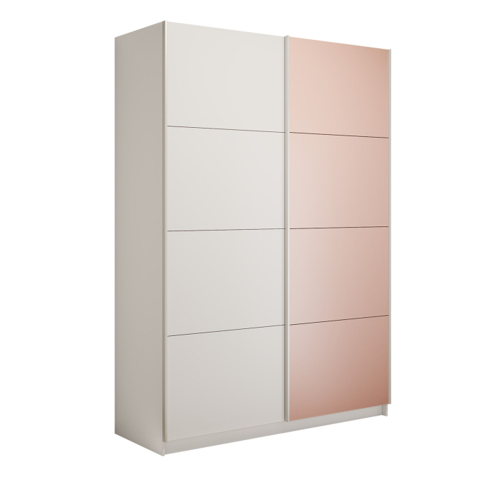 Шкафы-купе 2-х дверные, Шкаф-купе Прайм 2-х дверный ДСП/Стекло пудра/Доводчики 160х57х230