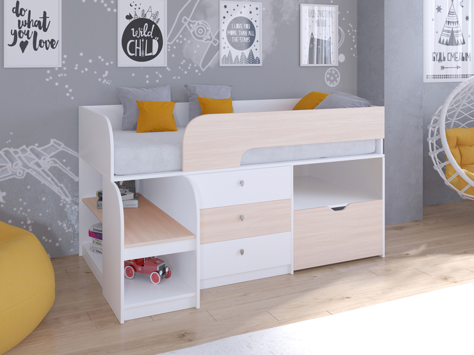 Кровати-чердаки, Кровать-чердак Астра 9 V5 Белый