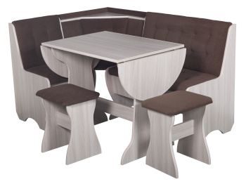 Кухонный уголок Стиль 1Л (со столом СТ-2У) Ясень шимо светлый / велюр