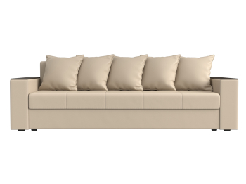 Диван прямой Дубай Лайт полки слева, экокожа