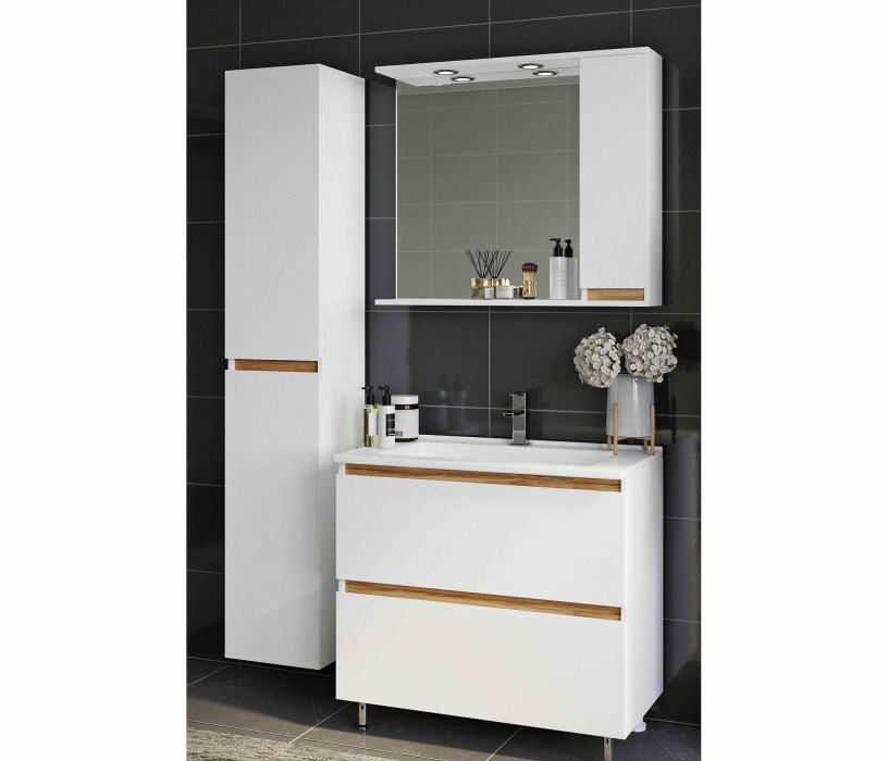 Зеркала, Зеркало-шкаф Francesca Avanti  Венеция Bianco 80 белый правый