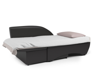 Кушетка Трио, левый экокожа / велюр