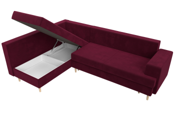 Диван угловой Сильвана левый угол, микровельвет