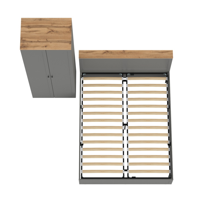 Спальные гарнитуры, Кровать со спальным местом 1600х2000 с ортопедическим основанием Остин и шкаф для одежды