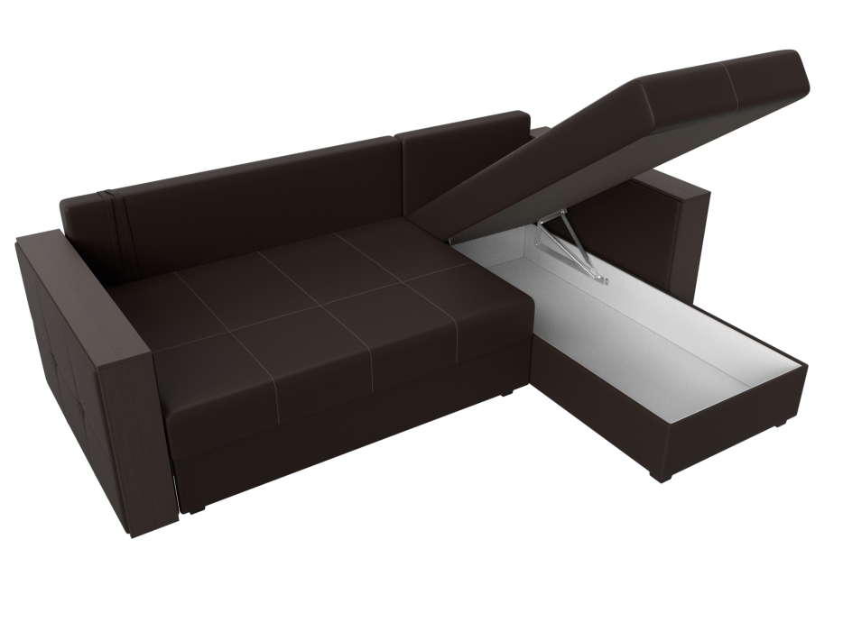 Диваны угловые в гостиную, Угловой диван Валенсия Лайт правый угол, экокожа