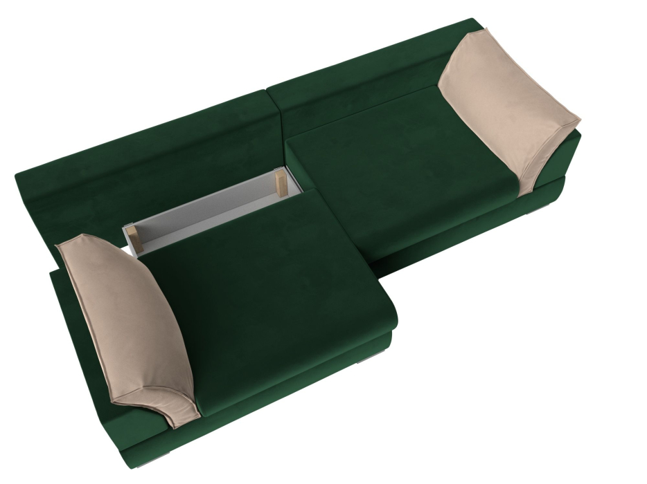 Диваны с ящиком для белья, Прямой диван Пекин, велюр