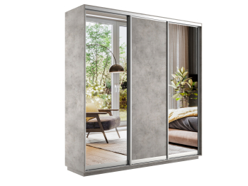 Шкаф-купе Экспресс Медиум (2 зеркала) трио 2200 x 1800 x 600