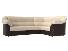 Диваны угловые в гостиную, Диван угловой Карнелла правый угол, экокожа