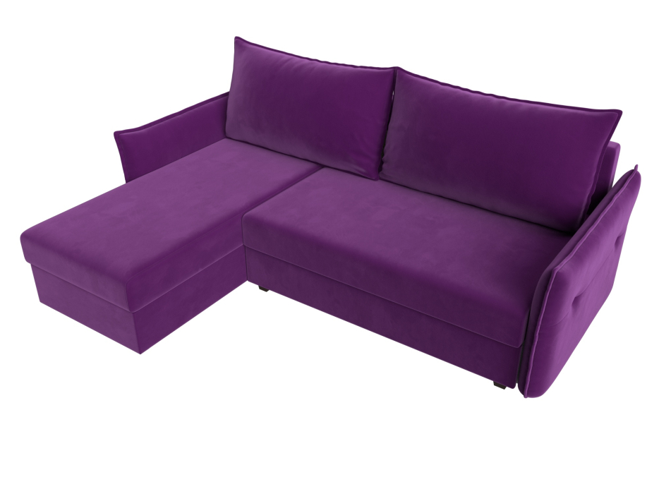 Диваны угловые в гостиную, Угловой диван Лига-004 левый угол, микровельвет