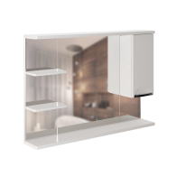 Стеллажи и полки, Шкаф навесной ЭТЬЕН-100 правый с подсветкой (ПВХ)