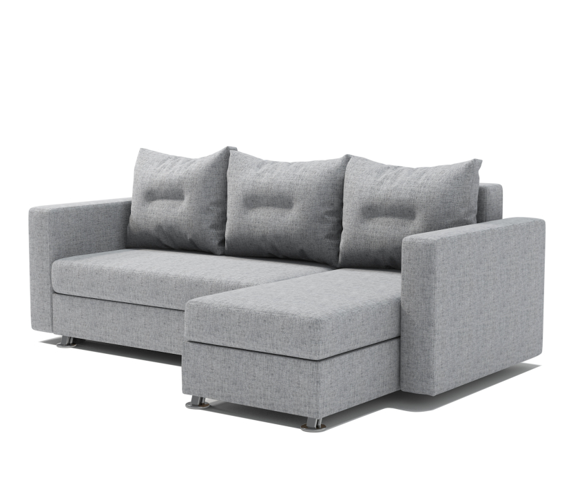 Диваны угловые в гостиную, Угловой диван Ария правый, рогожка