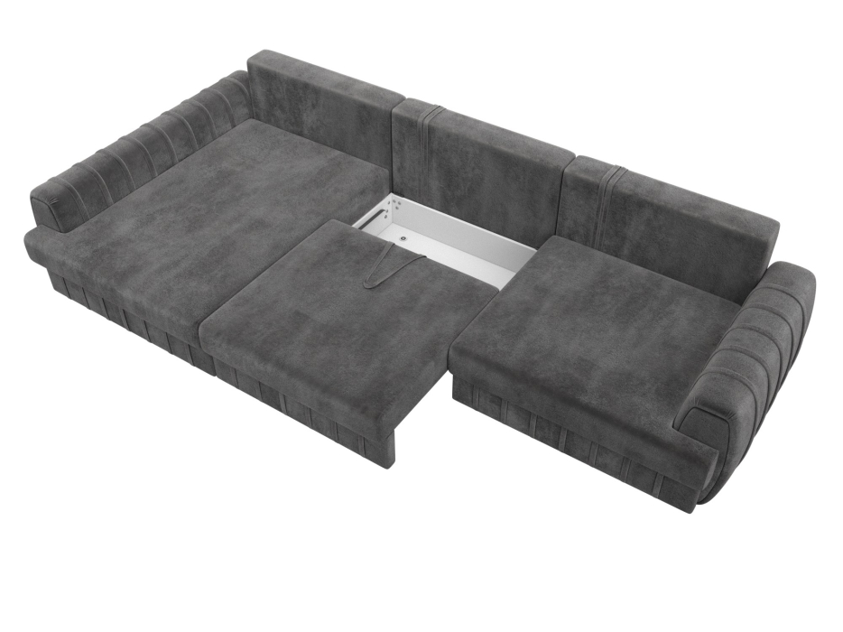 Диваны угловые в гостиную, Диван угловой Лига-057 НПБ Лонг угол левый, велюр TOWER