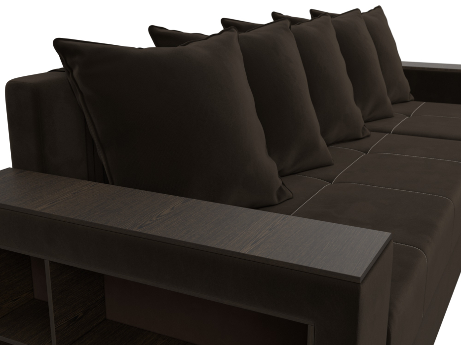 Диваны угловые в гостиную, Диван угловой Дубай Лайт угол универсальный, микровельвет