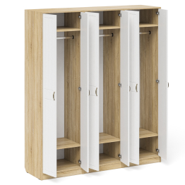 Три широких шкафа с дверками в прихожую П-6 МДФ фрезеровка прованс