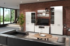 Стенки для гостиной, Модульная гостиная Грейс композиция 3 Снежный Ясень