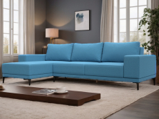 Диваны угловые в гостиную, Диван угловой Льюес левый, рогожка Амур