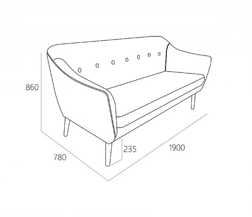 Дизайнерские диваны для гостиной, Диван прямой Ланкастер
