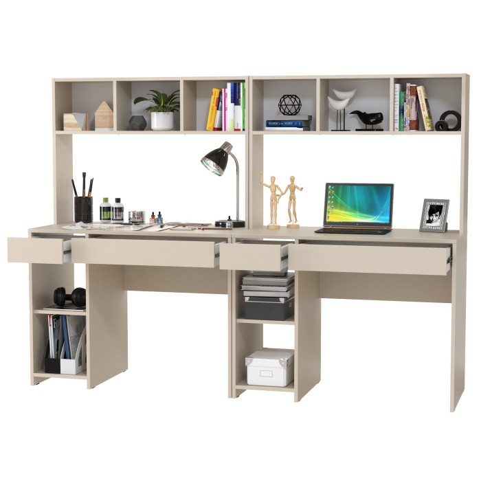 Прямые компьютерные столы, Компьютерный стол для двоих детей Комфорт 12.77F