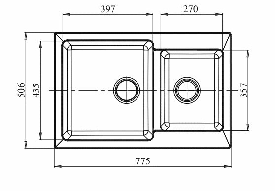 Кухонные мойки, Мойка GranFest PRACTIC GF-P780K