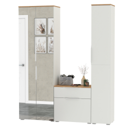 Шкаф с зеркалом и пенал с обувницей Октава