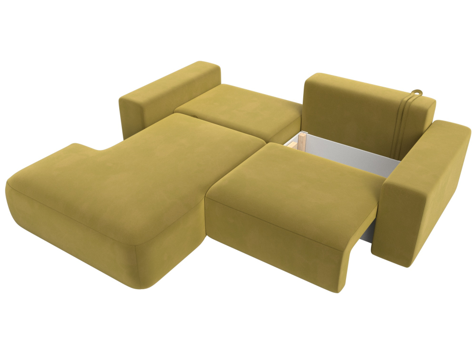 Диваны угловые в гостиную, Диван угловой Лига-036 Классик левый угол, микровельвет