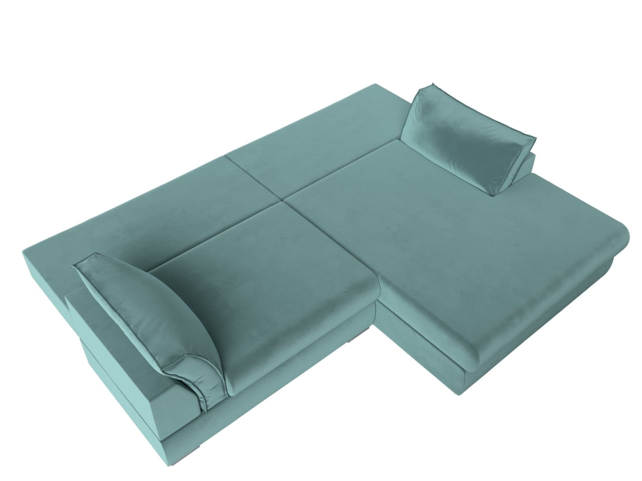 Диваны угловые в гостиную, Угловой диван Пекин угол правый, велюр