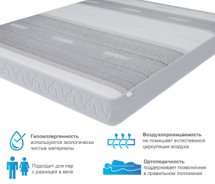 Столлайн / Матрас Корсика-Эффект в чехле Magnetic 800х1900