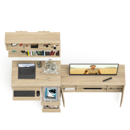 МС-6 стол ящики справа с тумбой Мори 1200-1 и полкой на 900