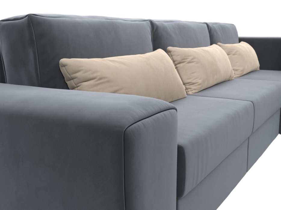 Диваны угловые в гостиную, Диван угловой Лига-008 Long правый, велюр