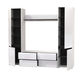 Сидней тумба для ТВ с полочкой и двумя шкафами с дверками