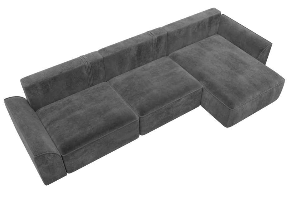 Диваны угловые в гостиную, Диван угловой Лига-048 НПБ лонг, велюр TOWER