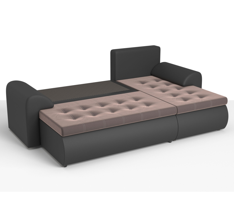 Диваны угловые в гостиную, Угловой диван Ванкувер правый, экокожа /велюр