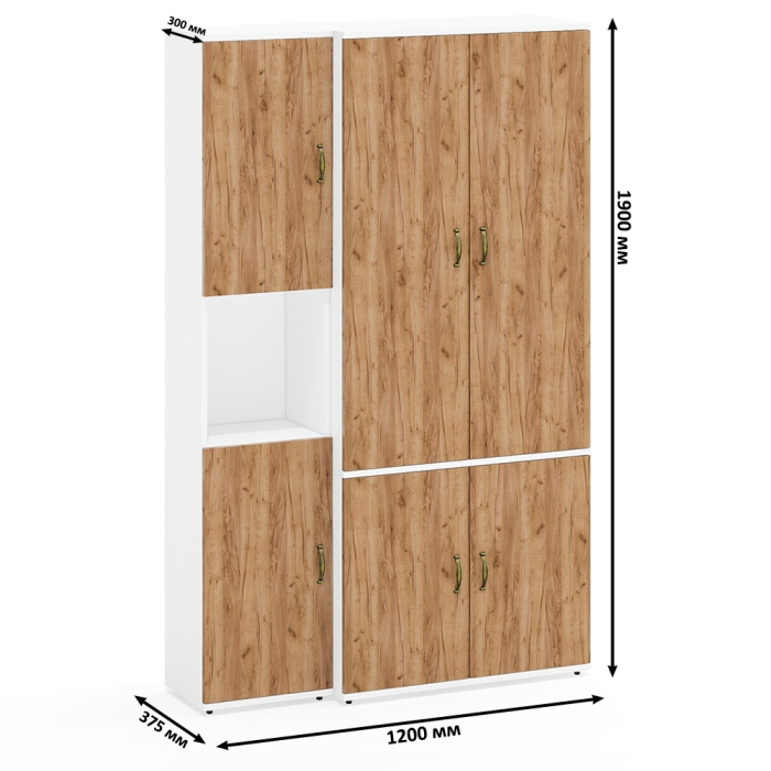 Для одежды, Шкаф для одежды широкий 20Б и пенал с нишей Лидер-8