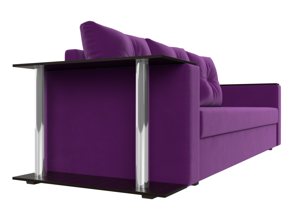 Диваны еврокнижки, Диван прямой Атланта со столом слева, микровельвет