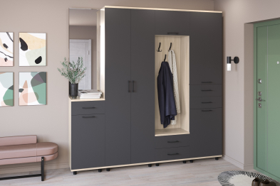 Модульная прихожая Грейс композиция 7  Ясень Асахи