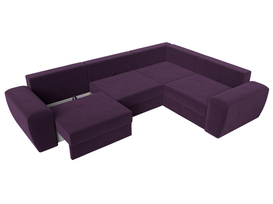 Диваны угловые в гостиную, Диван угловой Лига-008 Long правый, велюр
