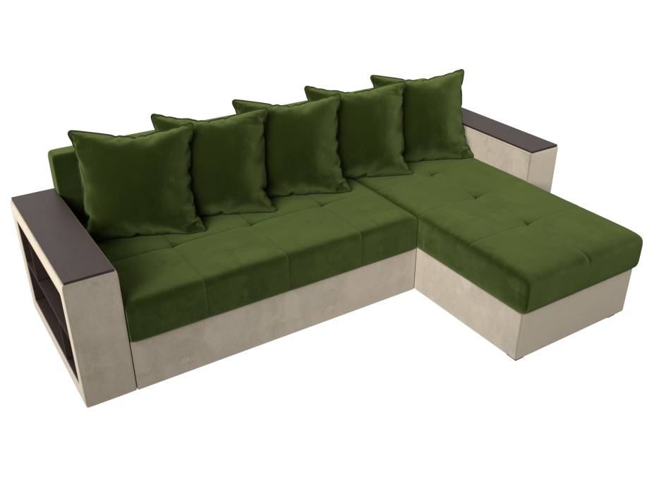 Диваны угловые в гостиную, Диван угловой Дубай Лайт угол универсальный, микровельвет